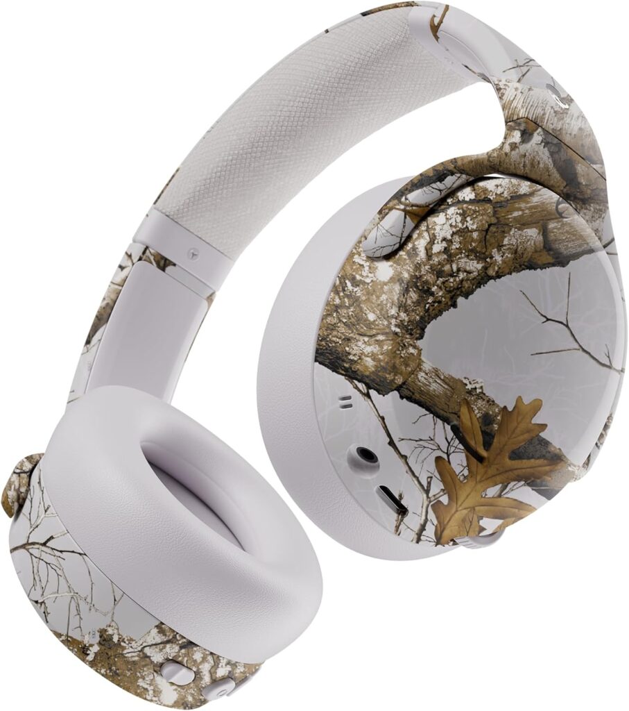 Skullcandy Crusher ANC 2 White Wireless Bluetooth Headphones with Active Noise Cancelling and Microphone – Realtree Edge