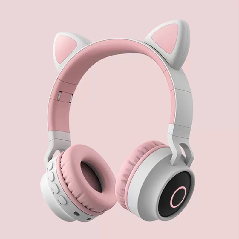 Cute Foldable Bluetooth Headset for Mobile Phones – Cat Ears Design"