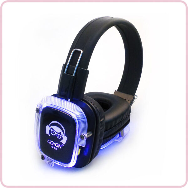 "Multi-Channel Wireless Headphones with LED Lights for Silent Events" "Wireless Headphones Supporting 10 Channels with Clear Sound and No Mic" "Comfortable Lightweight Headphones for Conferences and Tours" "Wireless LED Headphones Designed for Multi-User Silent Events"