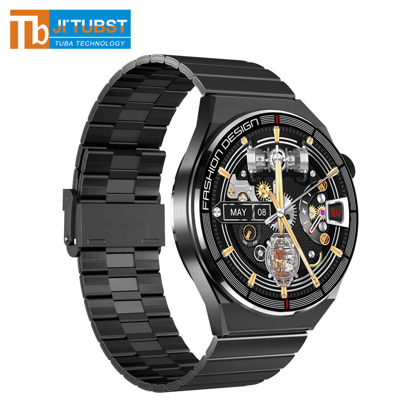 H4 Pro Max business watch for men with AMOLED screen, NFC, and heart rate monitoring