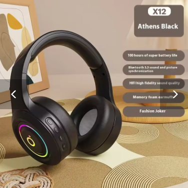 Wireless Bluetooth gaming headset with microphone for computer and mobile use