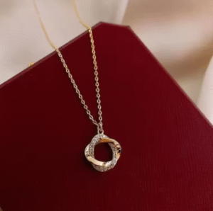Elegant 14K gold plated rotating cross necklace for women with 925 sterling silver pendant on fine chain, stylish and faith-inspired jewelry.