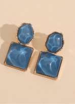 Elegant women’s square drop earrings, stylish and lightweight jewelry