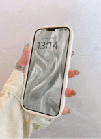 Minimalist TPU leaf pattern phone case with camera protector, waterproof and shockproof design for iPhone